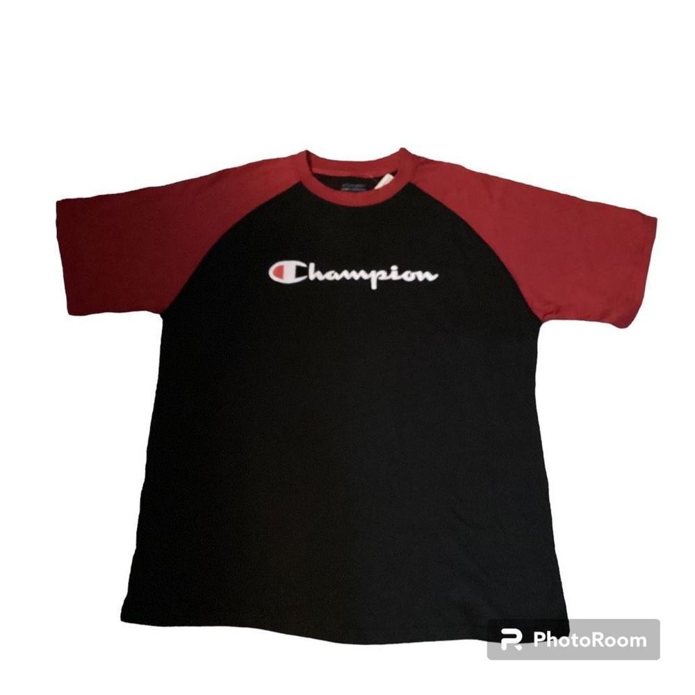 Men’s NWT Black and Red Champion Short Sleeve TShirt SZ-3XL